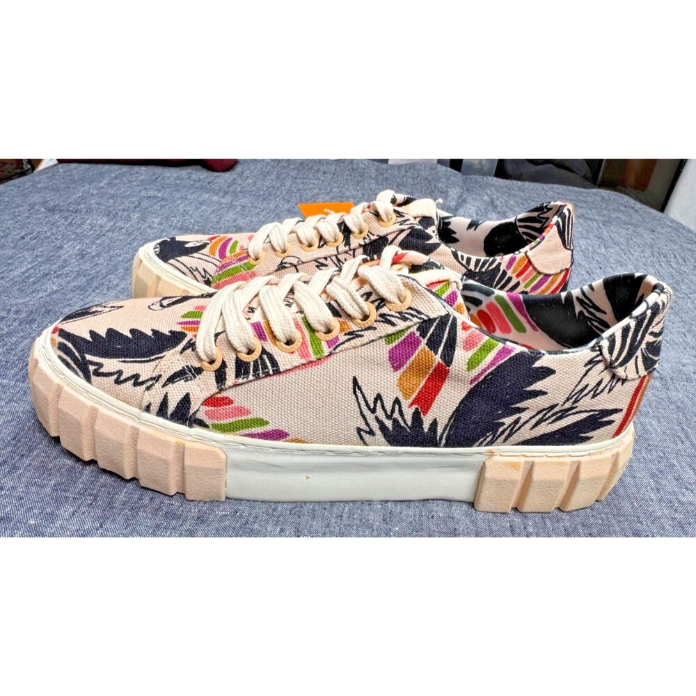 Farm Rio Low Top Platform Sneaker, Women’s 8.5, Birds, New In Box, Retail $160 - Picture 5 of 8